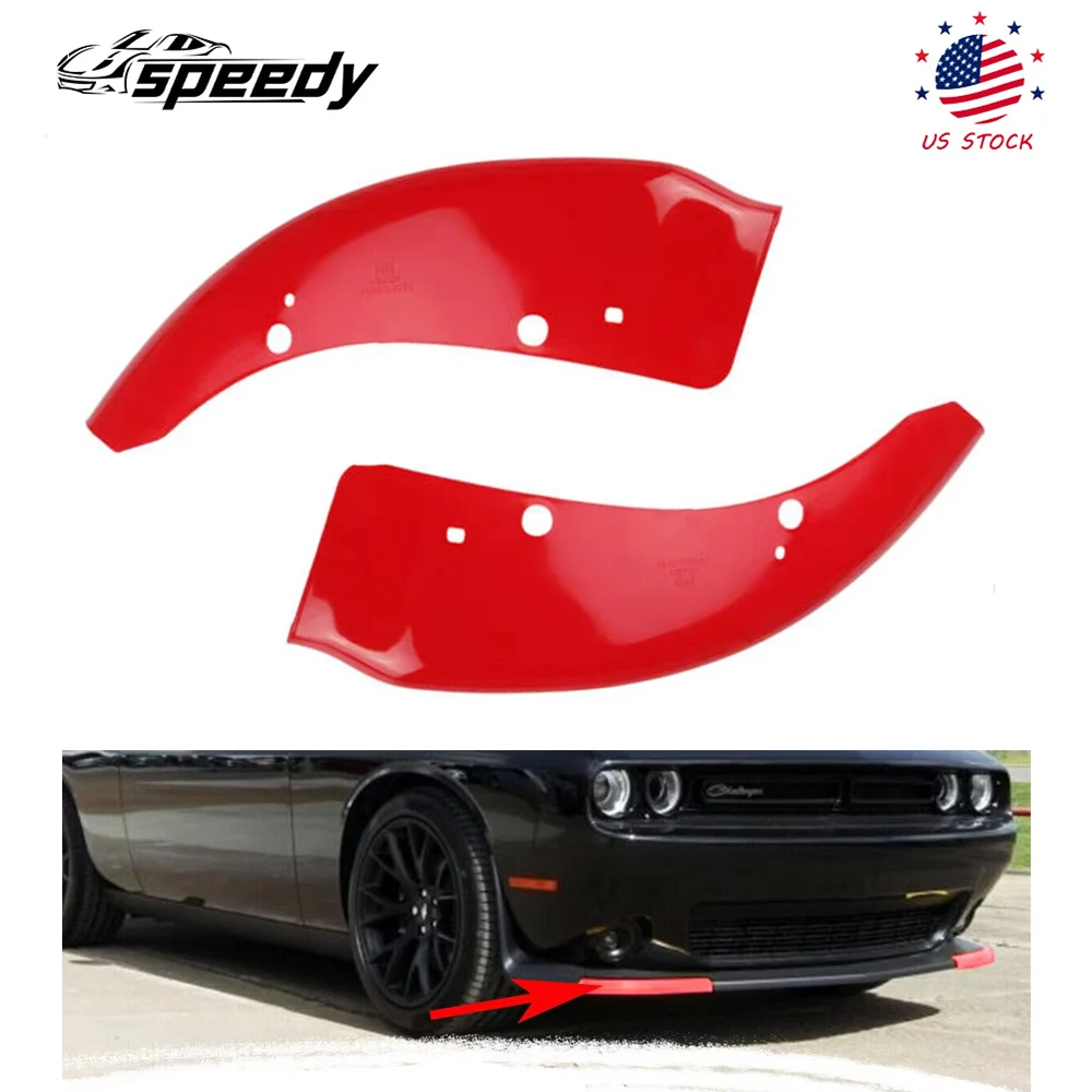 

Накладка на передний бампер, сплиттер, красная для Dodge Charger SRT Scat 2015-2022
