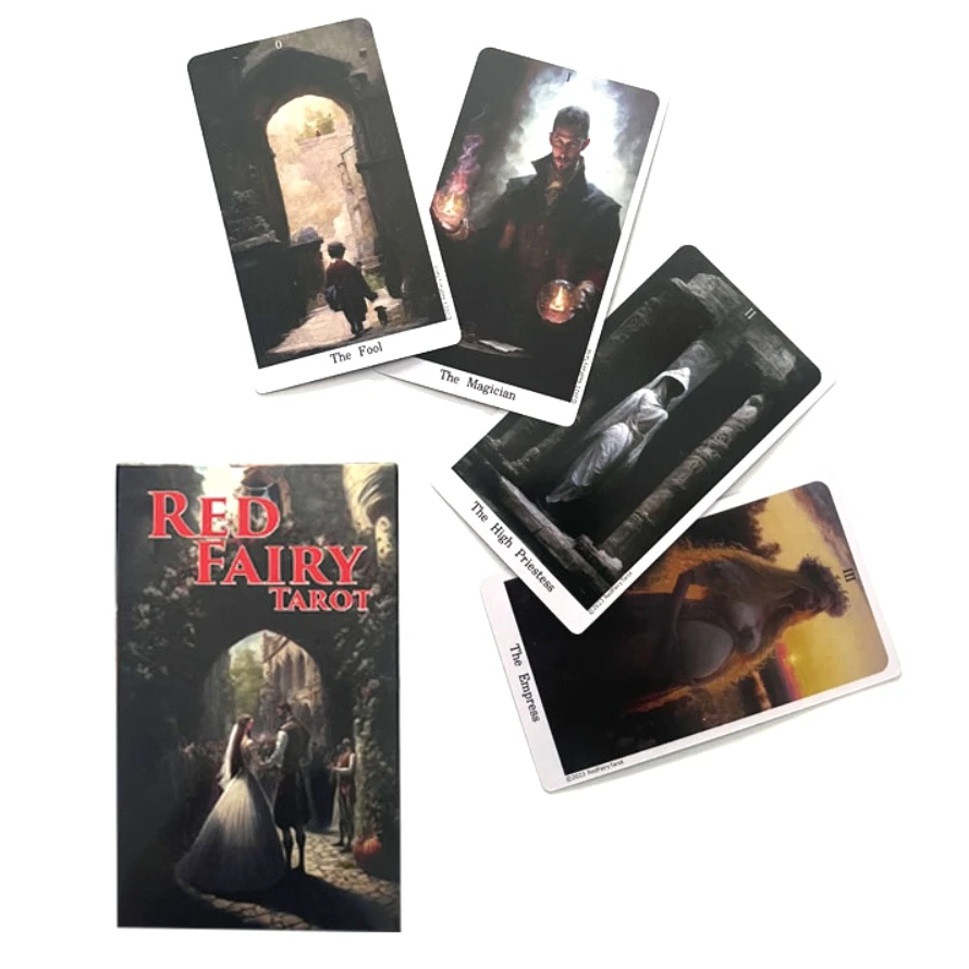 Red Fairy Tarot Card Games, Papel, Manual, 12x7cm