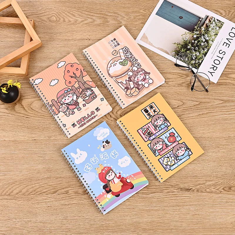 A5 Double-sided Release Paper Hand Account Tape Sticker Cartoon Character Material Loose-leaf Illustration Book Storage Book