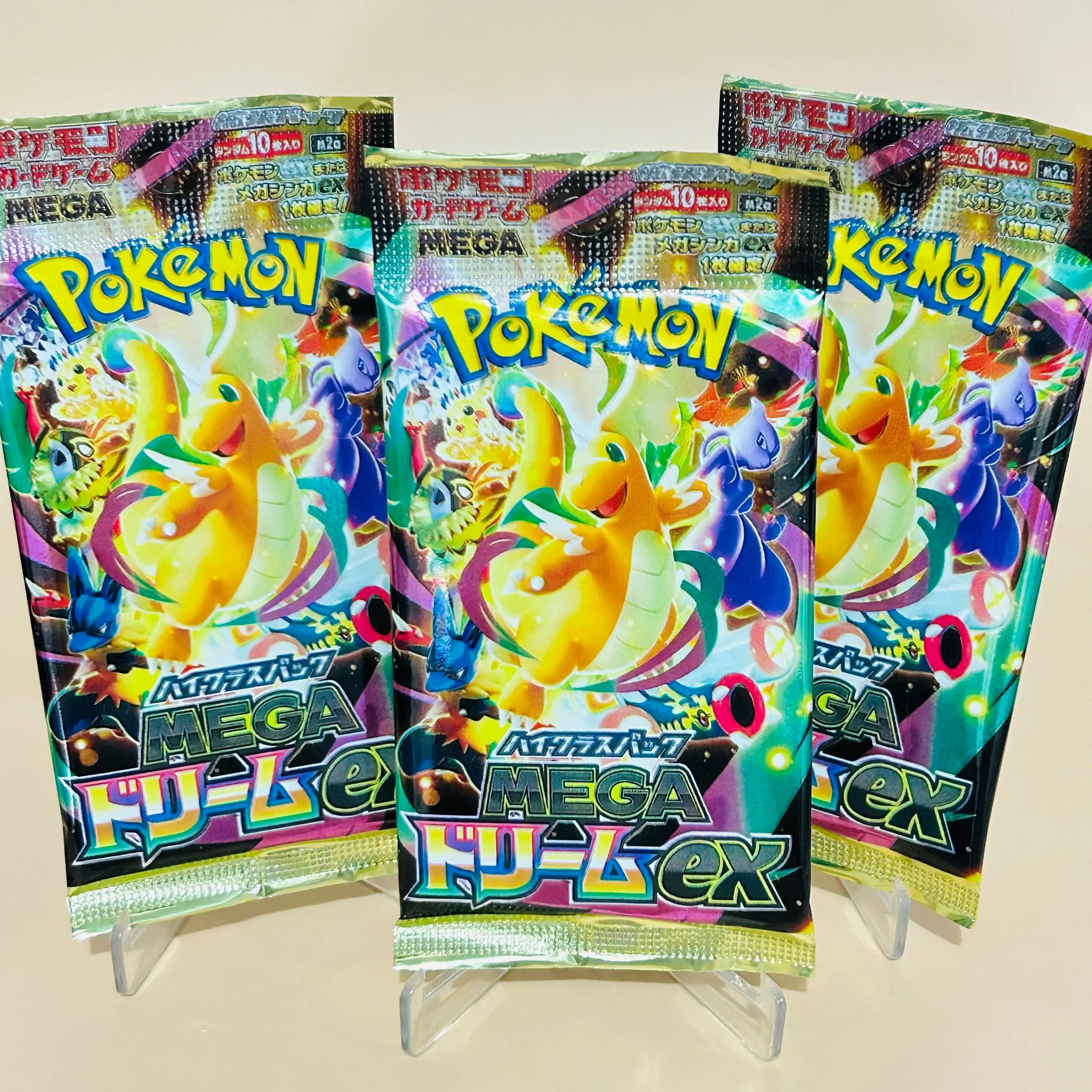 DIY Pokemon M2a Booster Pack 10 Cards Holographic Texture Cards JP Version Collectible Grade Classic Anime Game Collectible TCG - view 6