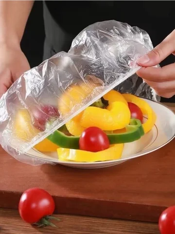 Tek kullanımlık yemek örtüsü Gıda Sınıfı Plastik Elastik Gıda Kapakları Sarma Çanta Buzdolabı Meyve Sebze Için Taze Tutma Çantası