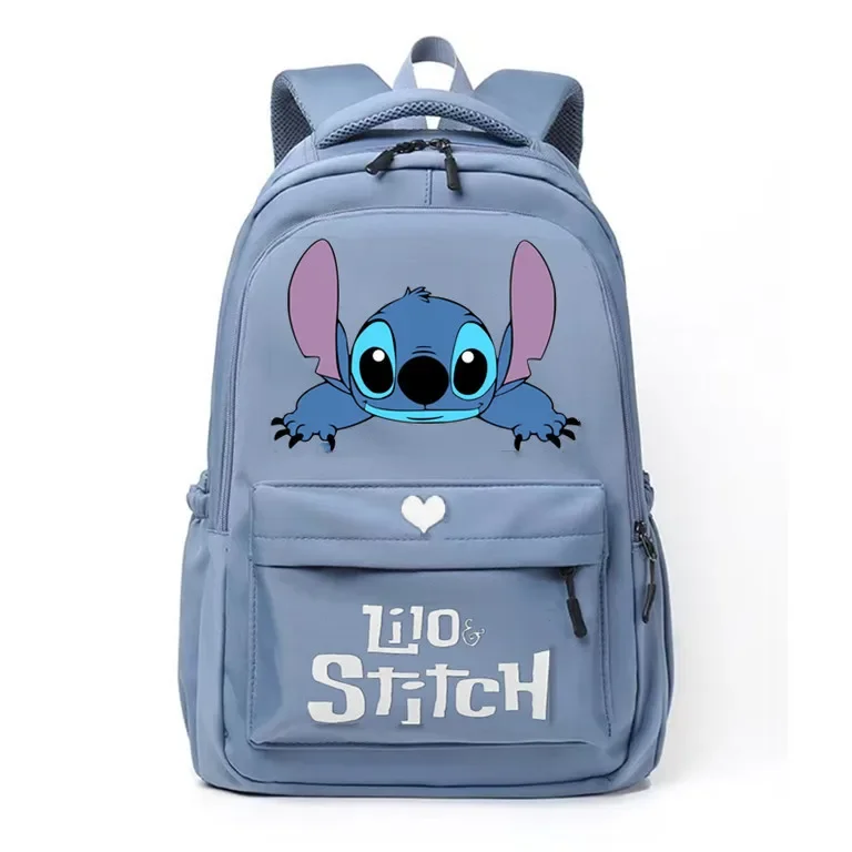 Disney Stitch School Backpack Children School Bags Girls Daypack Kids Adolescent Bags Kawaii Waterproof Large Capacity Backpack