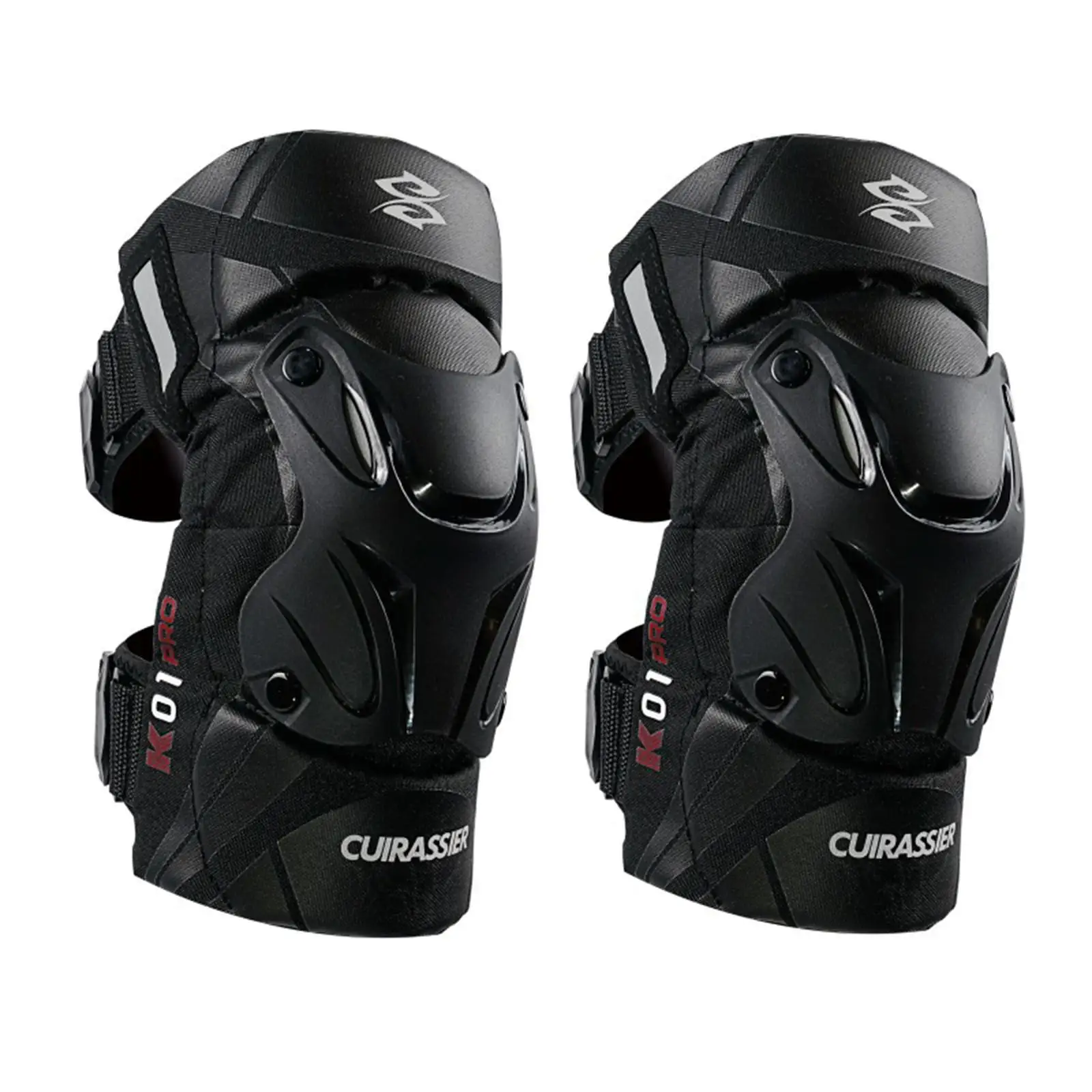 2x Motorcycle Knee Pads Knee Brace Fit for Motocross Racing Flexible Bending 3D High Brightness Reflective