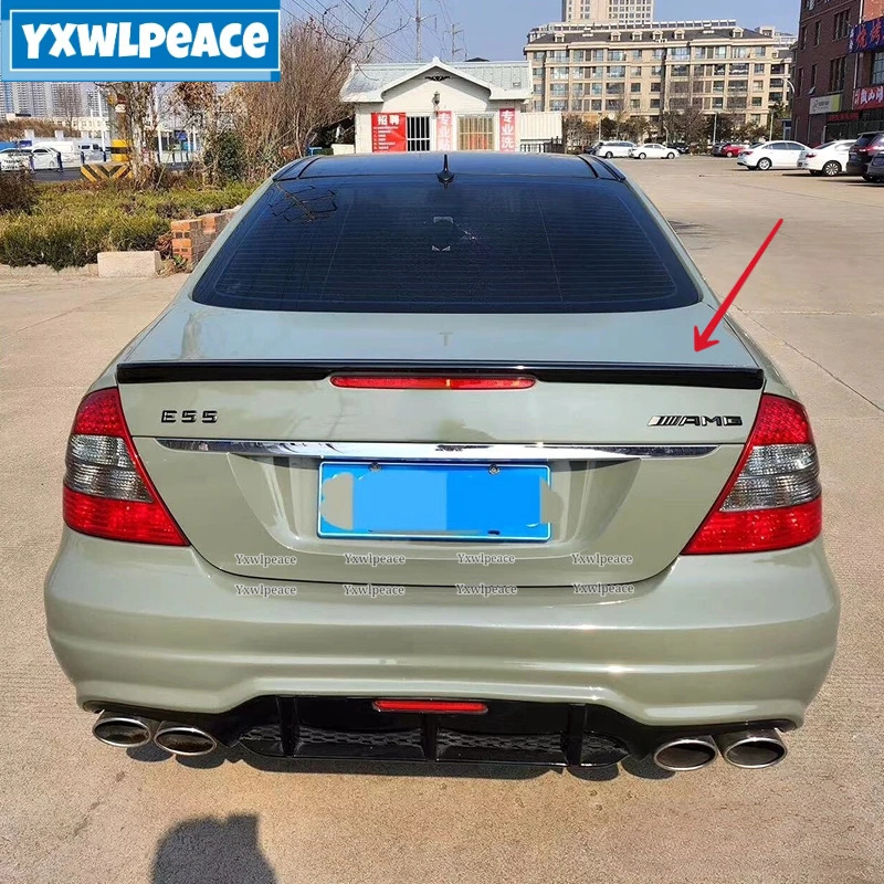 

For Benz W211 2002-2009 Spoiler E240 E280 E320 E350 E63 ABS Material Primer Color Rear Trunk Wing Spoiler Car Accessories