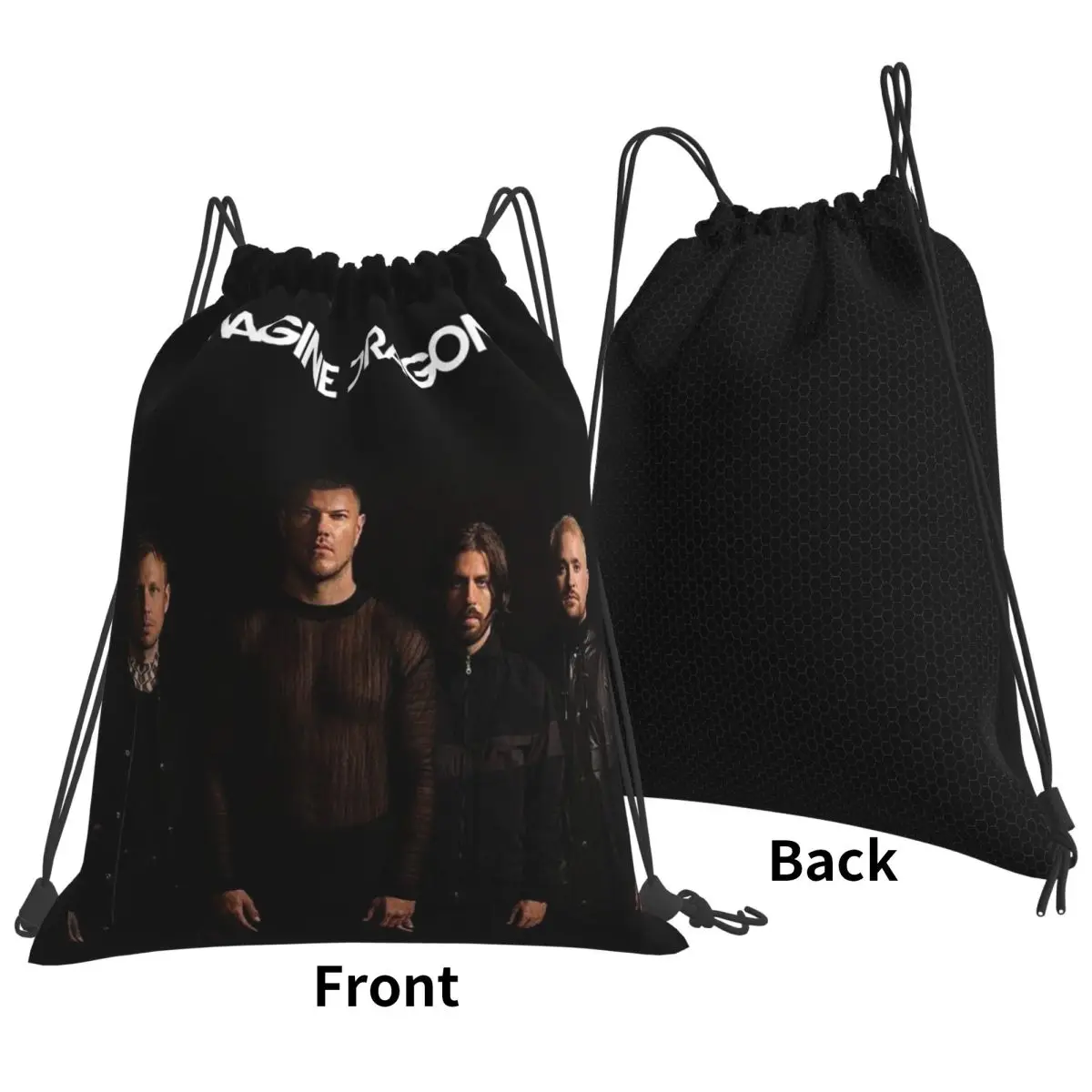 Imagine Dragons Band Loom Tour Backpacks Casual Drawstring Bags Sports Bag Book Bags for Travel School