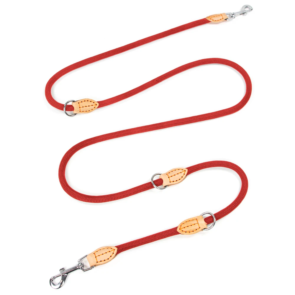 Adjustable Double Dog Lead For Two Dogs Hands Free Nylon Leash_voghion.com