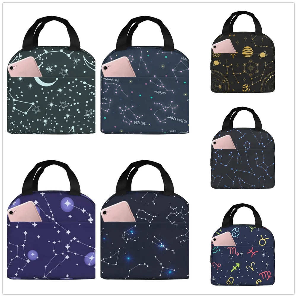 

Constellation Pattern Lunch bag thickened insulated bento bag is suitable for office students men and women food insulated bag