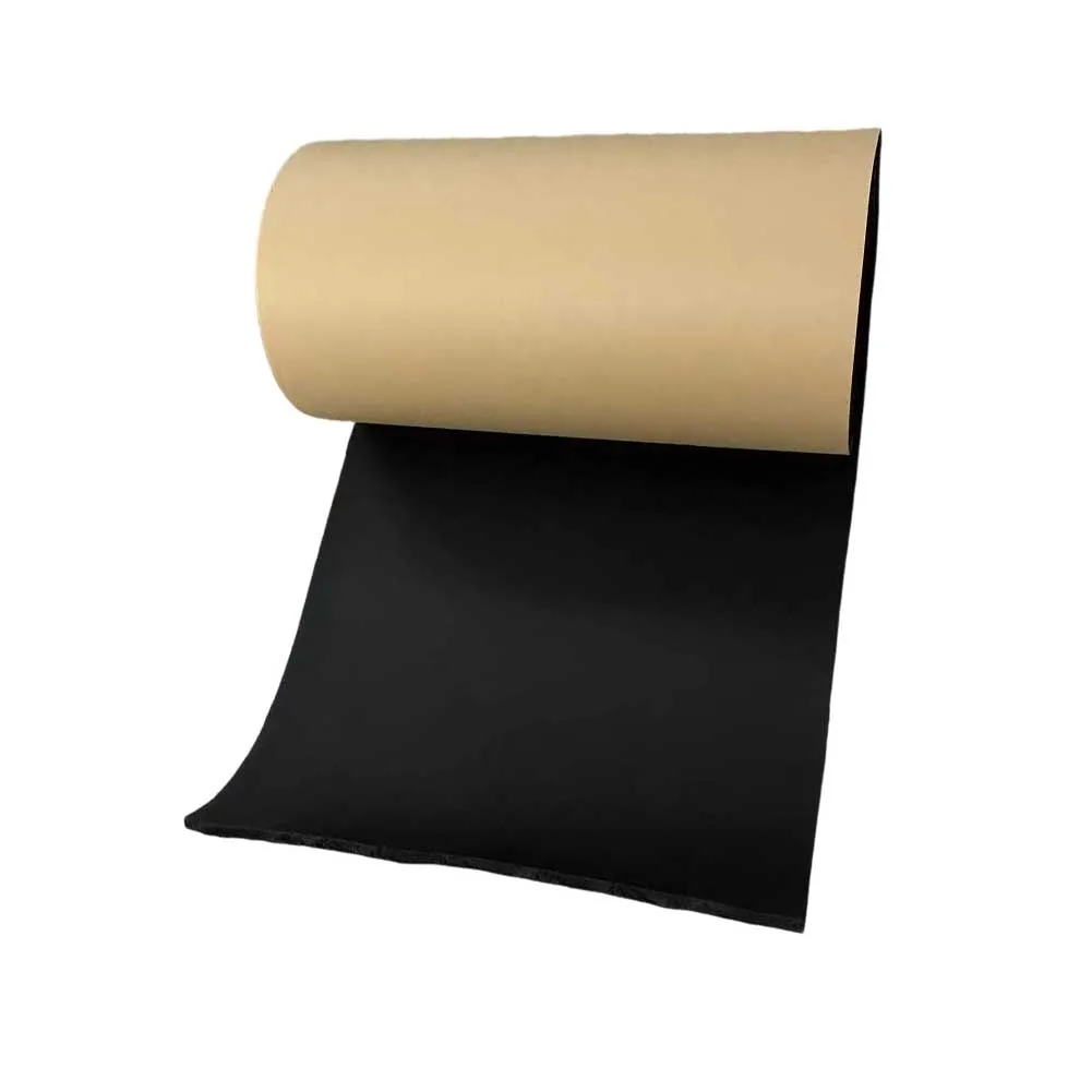 Neoprene Foam Sheet Roll 200cm x 50cm x 8mm Black for Machine Mounting Isolation and Equipment Shock Protection