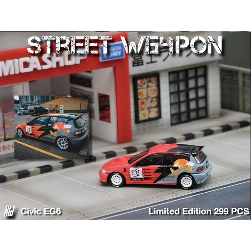  SW 1:64 EG6 TYPE R No Good Racing Diecast Diorama Car Model Collection Miniature Toys Street WeaponGift