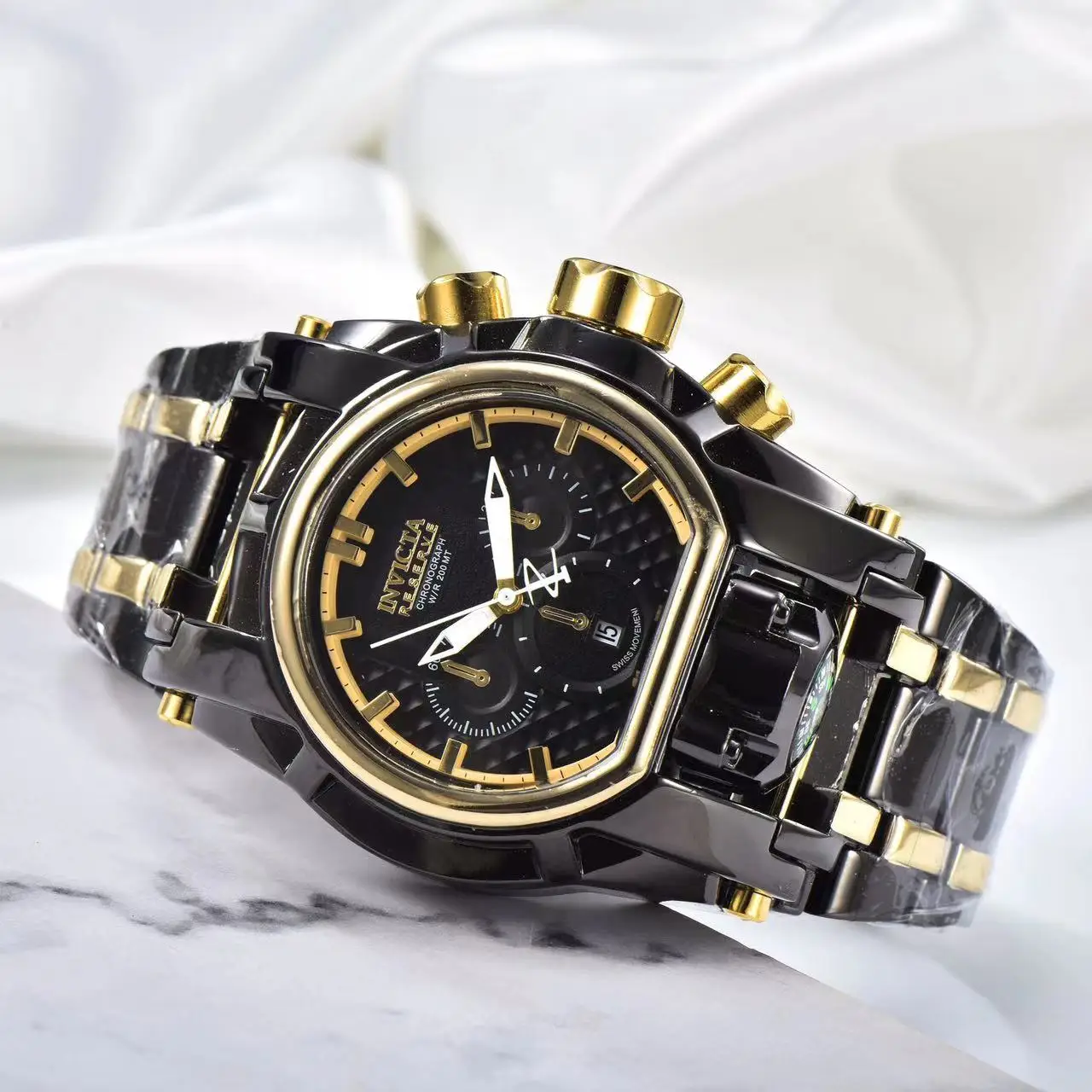 Three-hand large dial men's quartz alloy luxury men's popular watch