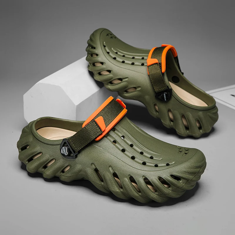 

Summer Women's Sandals Beach Lightweight Men's Slippers New Couple Models Hole Shoes Baotou Waterproof Sandals Slippers Men