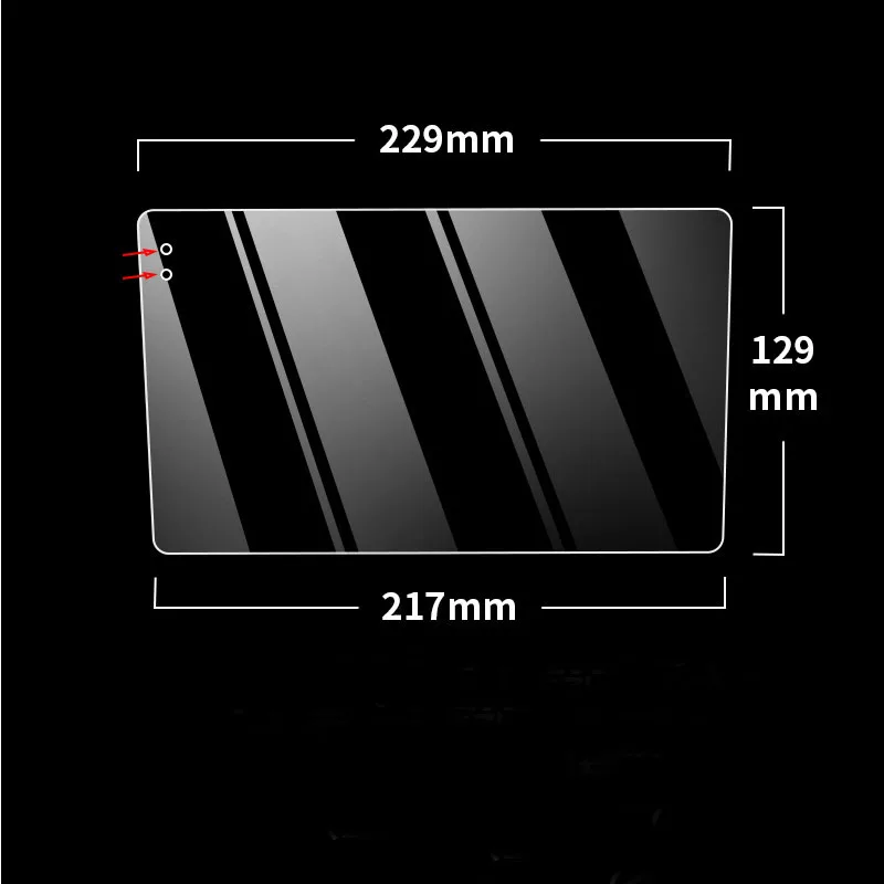 2pcs Universal Trapezoidal Tempered Glass Film Car screen tempered film modified 2K Android display 9 inch 10.1 10.2 Inch