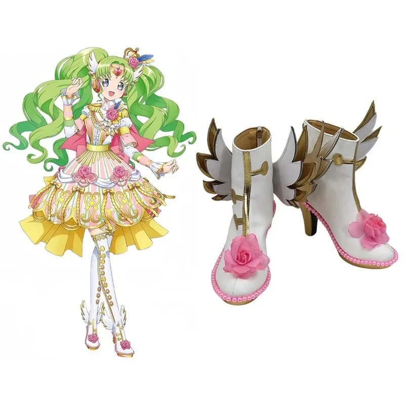 Falulu Cosplay Shoes Anime Aceessories PU Leather Shoes Halloween Carnival Boots Cosplay Props High Heels with Wings Custom Made