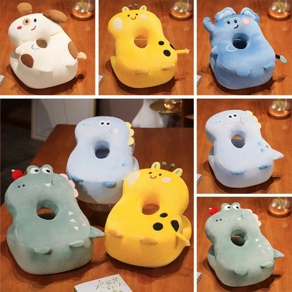 

Double-sided Hand Warmer Pillow Super Soft Plush&Ice Silk Dinosaur Office Nap Pillow Crocodile Elephant Puppy Pillow Stuffed Toy