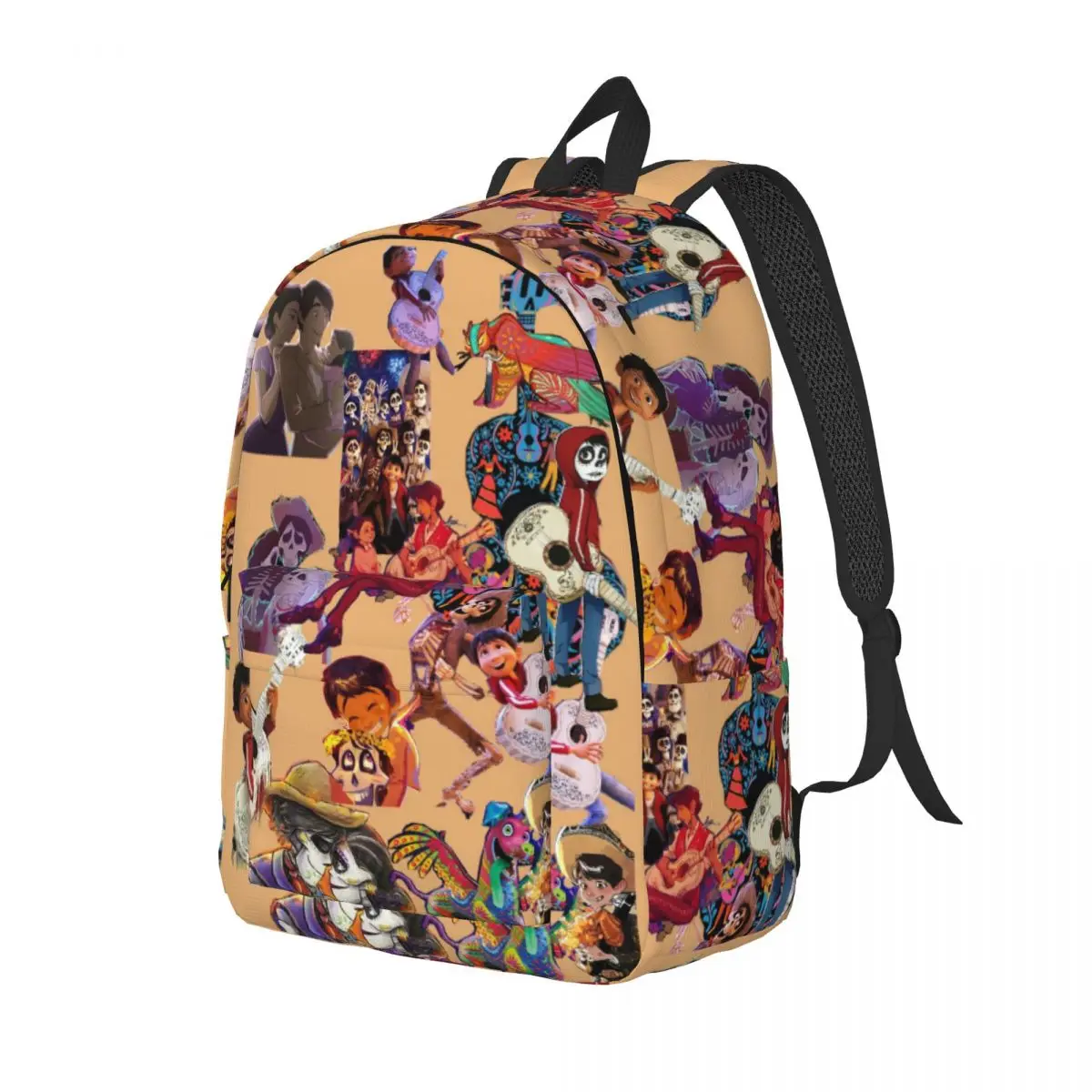 Custom Coco Cartoon Anime Wallpaper Canvas Backpack Women Men Fashion Bookbag for School College Bags