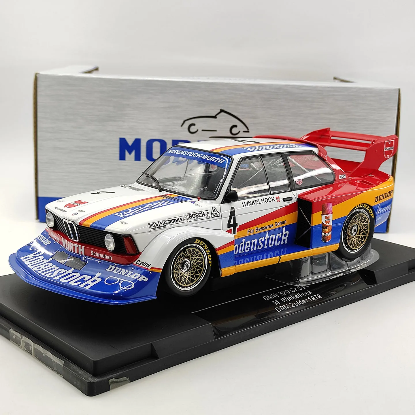 Modelo de Auto a Escala 1:18 BMW 320 Gr.5 # Modelo de Coche de Aleación 4 DRM Zolder 1979