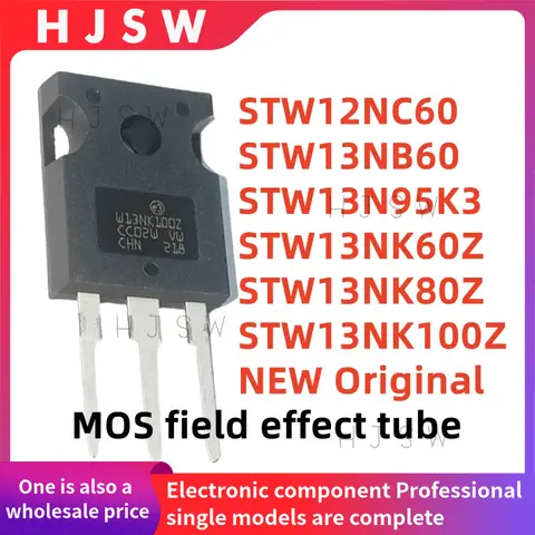 5PCS NEW STW12NC60 W12NC60 STW13NB60 W13NB60 STW13NK100Z W13NK100Z STW13NK60Z W13NK60Z STW13N95K3 W13N95K3 STW13NK80Z W13NK80Z