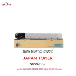 TONER COMPATIBLE FOR KONICA MINOLTA TN321K TN322 TN221K TN323K BIZHUB C224 C284 C364 C224E C284E C364E 227 287 367 BLACK CARTRID