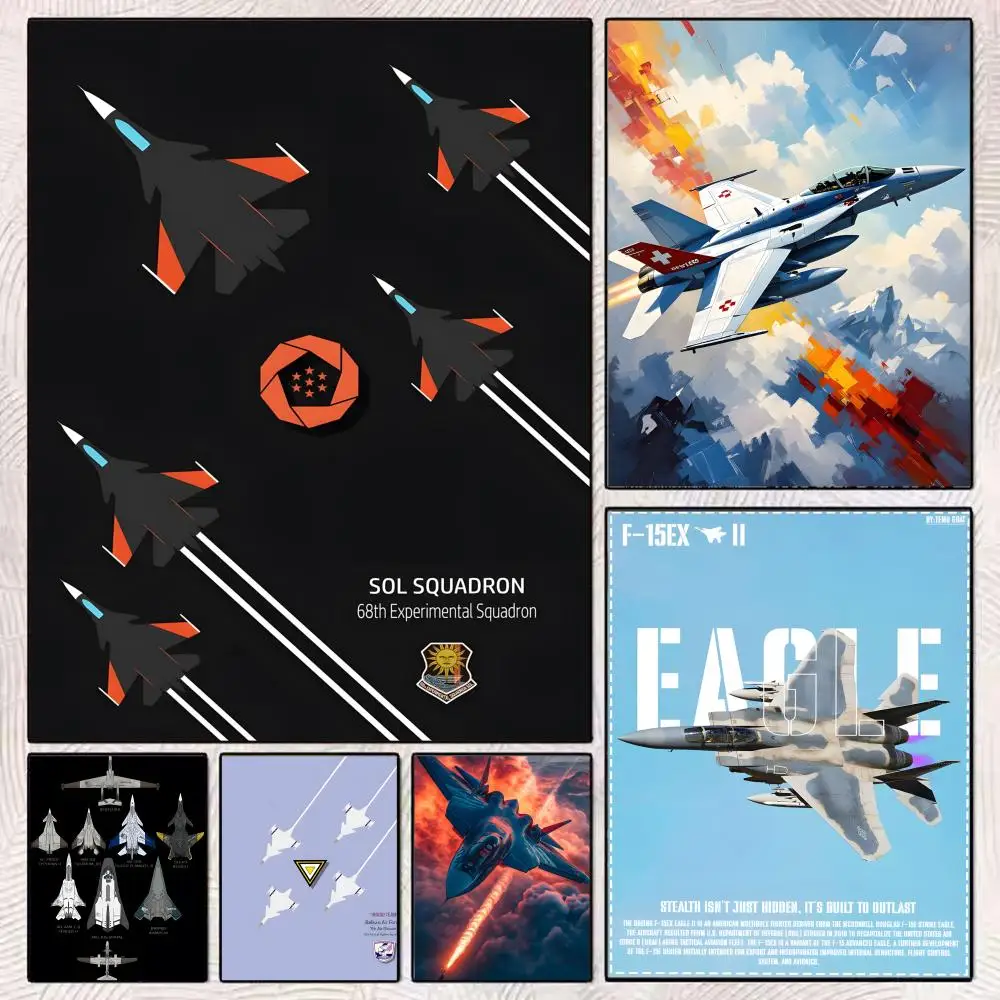 Minimalist game fighter jet images Poster Art poster movie mural family childrens room wall decoration print Gift