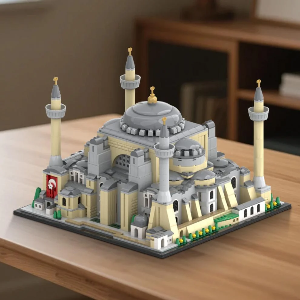 MOC Hagia Sophia modelo juego de bloques de construcción mezquita catedral turca arquitectura Cultural histórica rompecabezas DIY juguete regalo para niños
