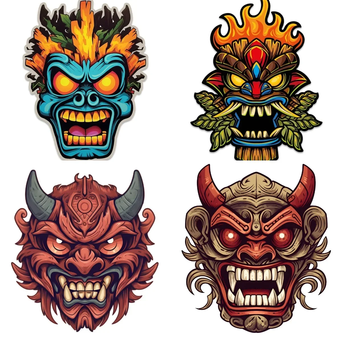 

Tiki Demon Decoration Stickers Car Detailing Automotive Accessories