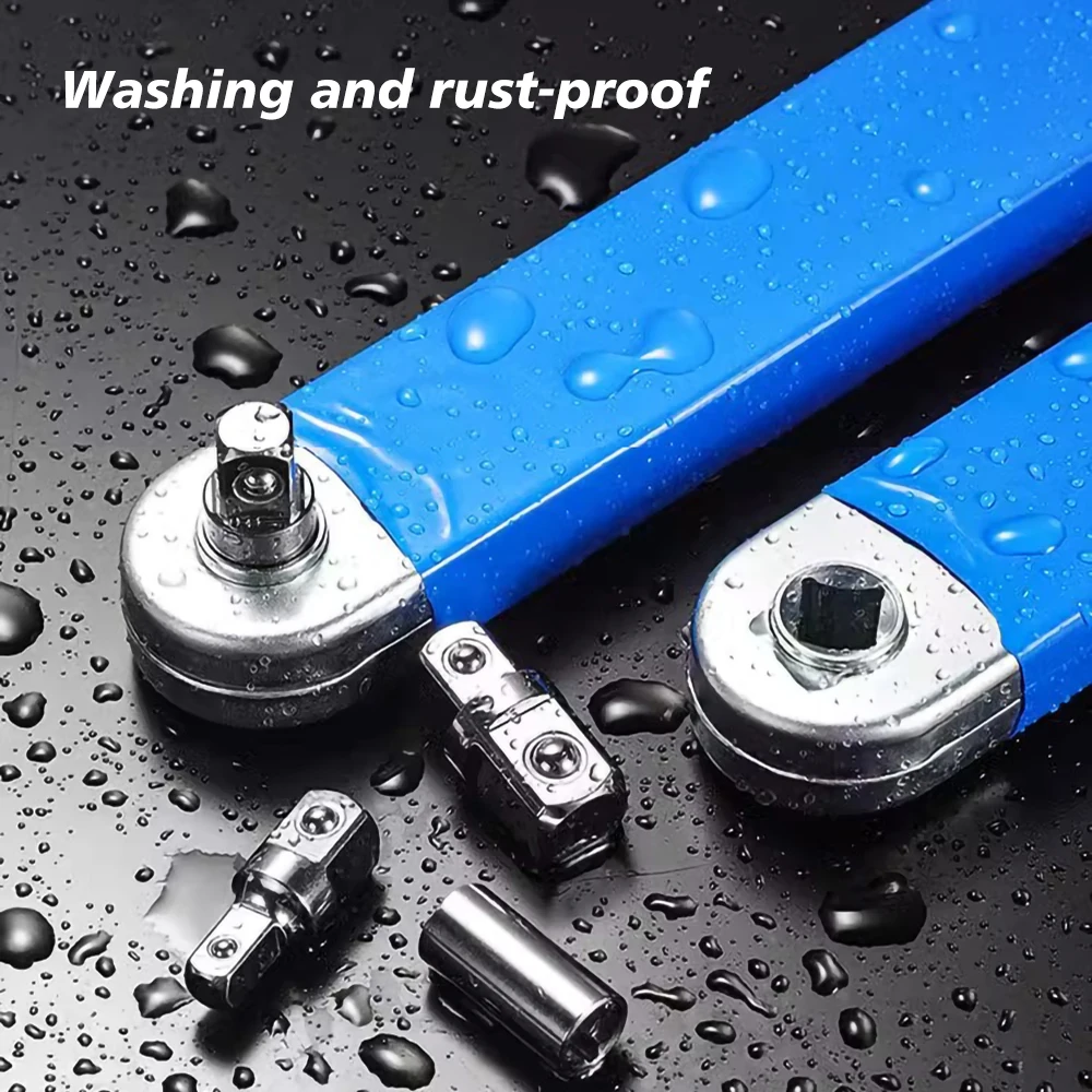 Extension Ratchet Wrench Long Rotary Torque Large Impact Socket Spanner Tight Spaces Automotive Tools 1/2", 1/4" and 3/8"