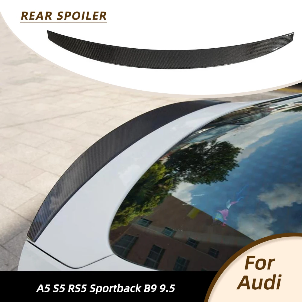 Car Rear Racing Spoiler Trunk Boot Wing for Audi A5 S Line S5 RS5 Sportback B9 B9.5 2017-2023 Car Rear Trunk Wing Carbon Fiber
