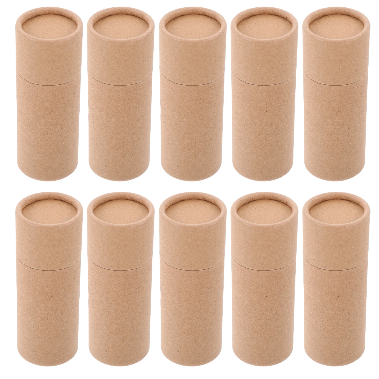 

10PCS Brown Paper Gift Boxes Tubes for Tea Packaging Lightweight Portable Craft Storage Containers Mailing Shipping Box