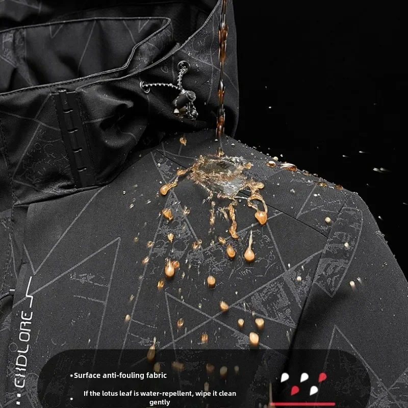 New Women's Camouflage Waterproof Hiking Jacket Reflective Windproof Running Jacket Antifouling Fishing Hunting Trekking Coat