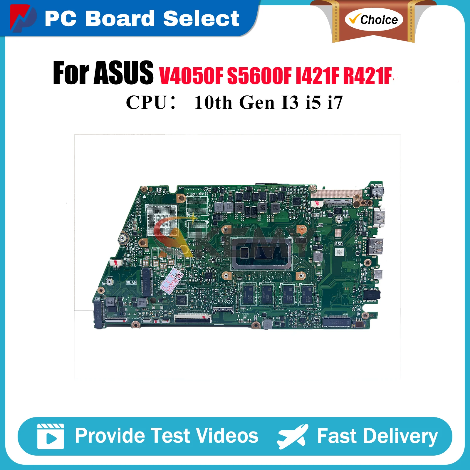 

X521FA Laptop Motherboard For ASUS X521FP X421F R421F I421F X521FQY V4050F S5600F S433F X521FPY Mainboard With 10th Gen I3 i5 i7