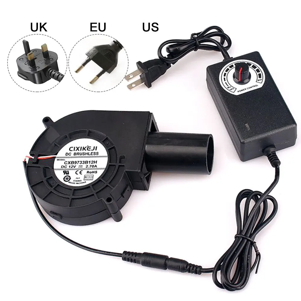 

9733 Smelting Metal Fan Portable Air Blower 5000R Centrifugal Radial BBQ Charcoal