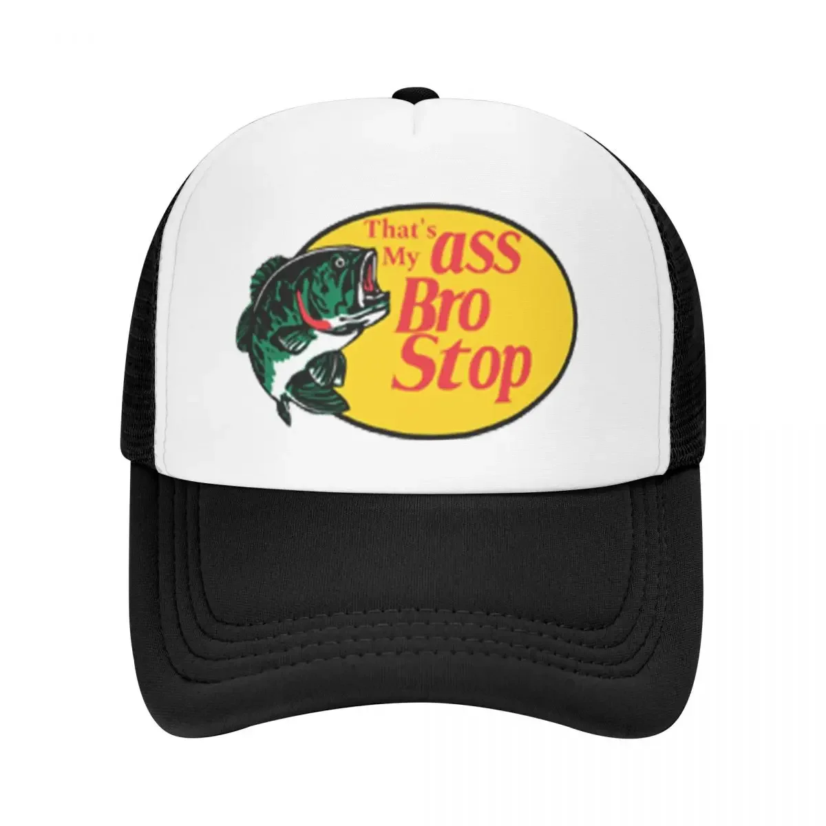 That My Bro Stop Bass Fishing Summer Mesh Baseball Caps Women Unisex Male Beach Sunscreen Hat Hip Hop Trucker Cap