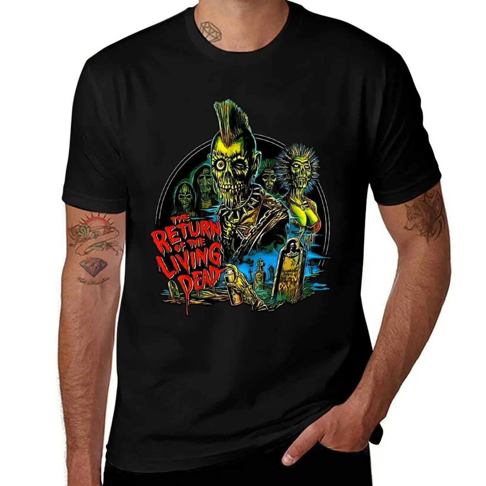 

Return of the Living Dead Tarman Poster Art Active T-Shirt Soft Basic Cotton Short Sleeve Tee