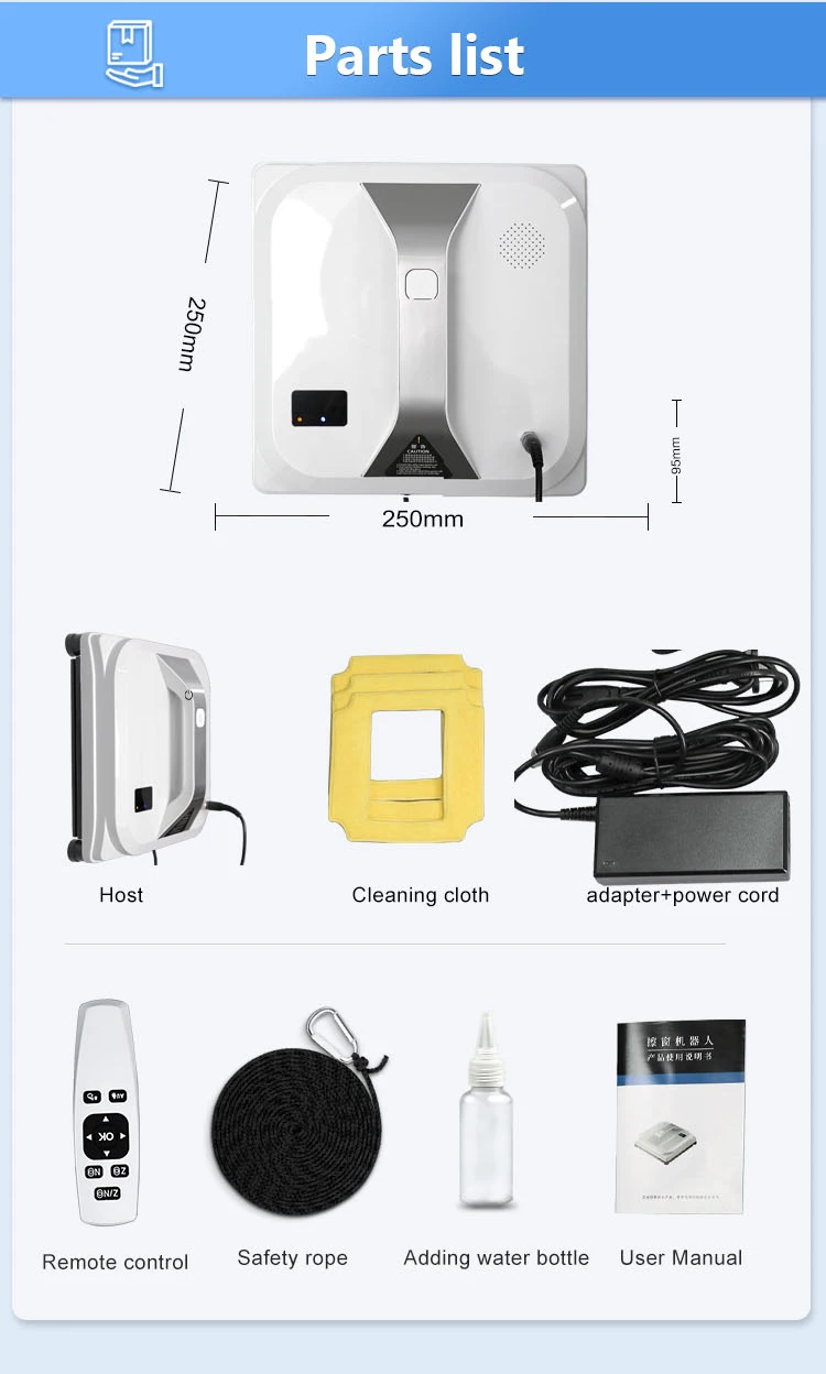 Langou Smart Автоматический робот для мытья окон с дистанционным управлением для мытья стекол