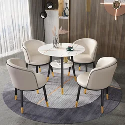 Juego De mesa De centro De lujo nórdico, comedor moderno, mesa pequeña De diseño, muebles De dormitorio De salón