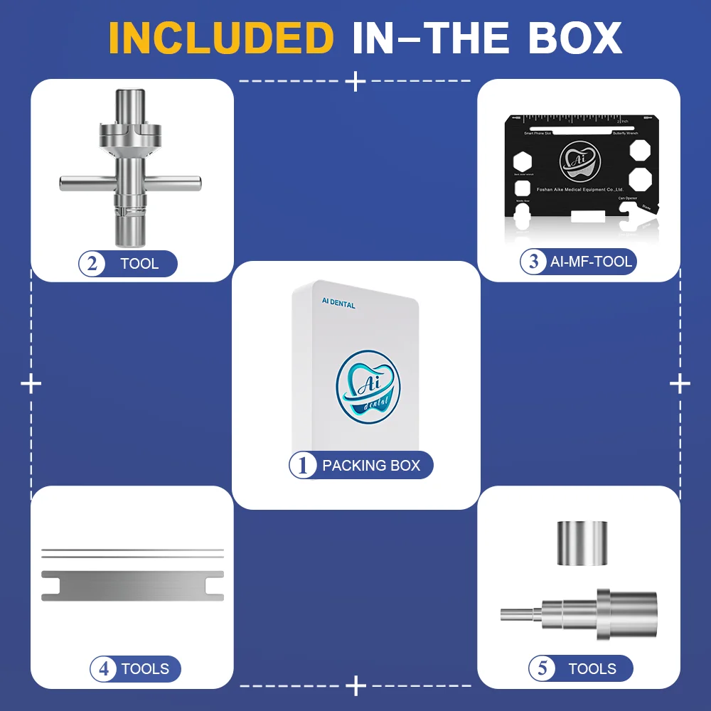 Dental Disassembly Tools Repair Kit For E-type Low Speed Contra Angle Handpiece AI-CA-TOOL and AI-Z Series Optic Fiber Handpiece