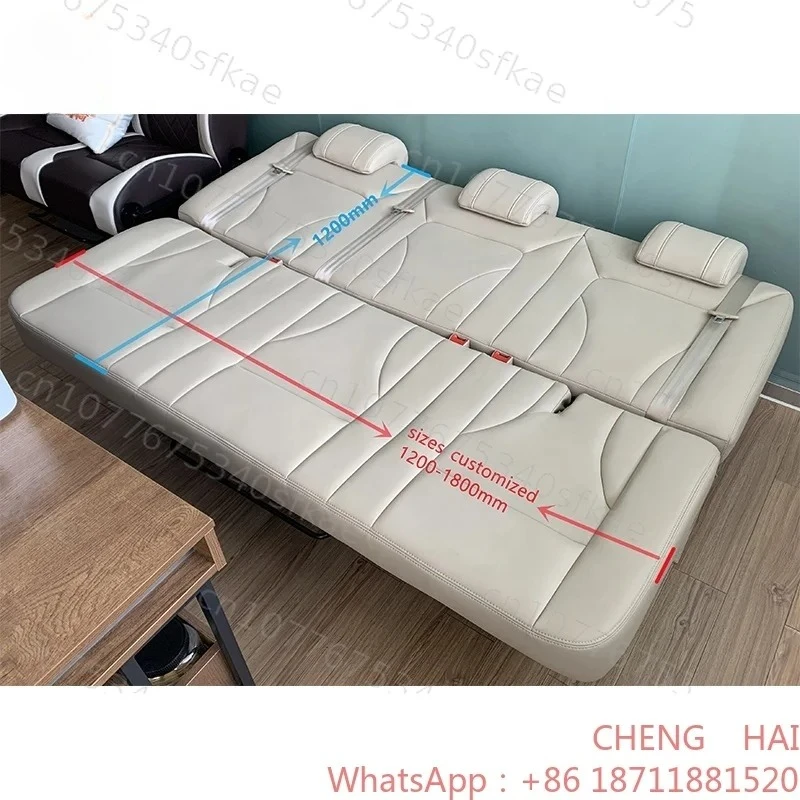 Customized Hot Selling Customized Luxury Business Rear Car Seat Reclined Leather Waterproof 3-point Safety Belt Van MPV Toyota H