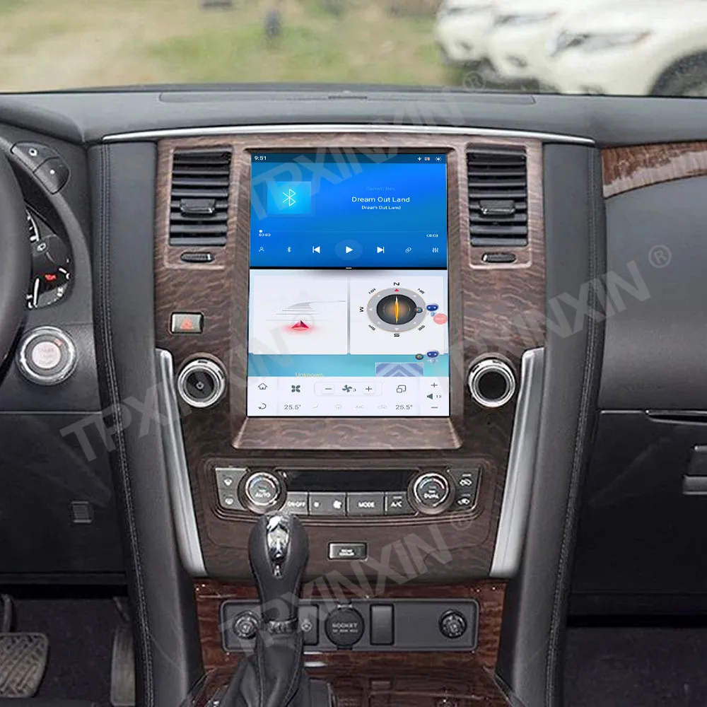 12,1-дюймовый сенсорный экран Android 13 Tesla для Nissan Patrol 2012-2019, автомобильный беспроводной GPS-навигатор, мультимедийный плеер, стерео Carplay