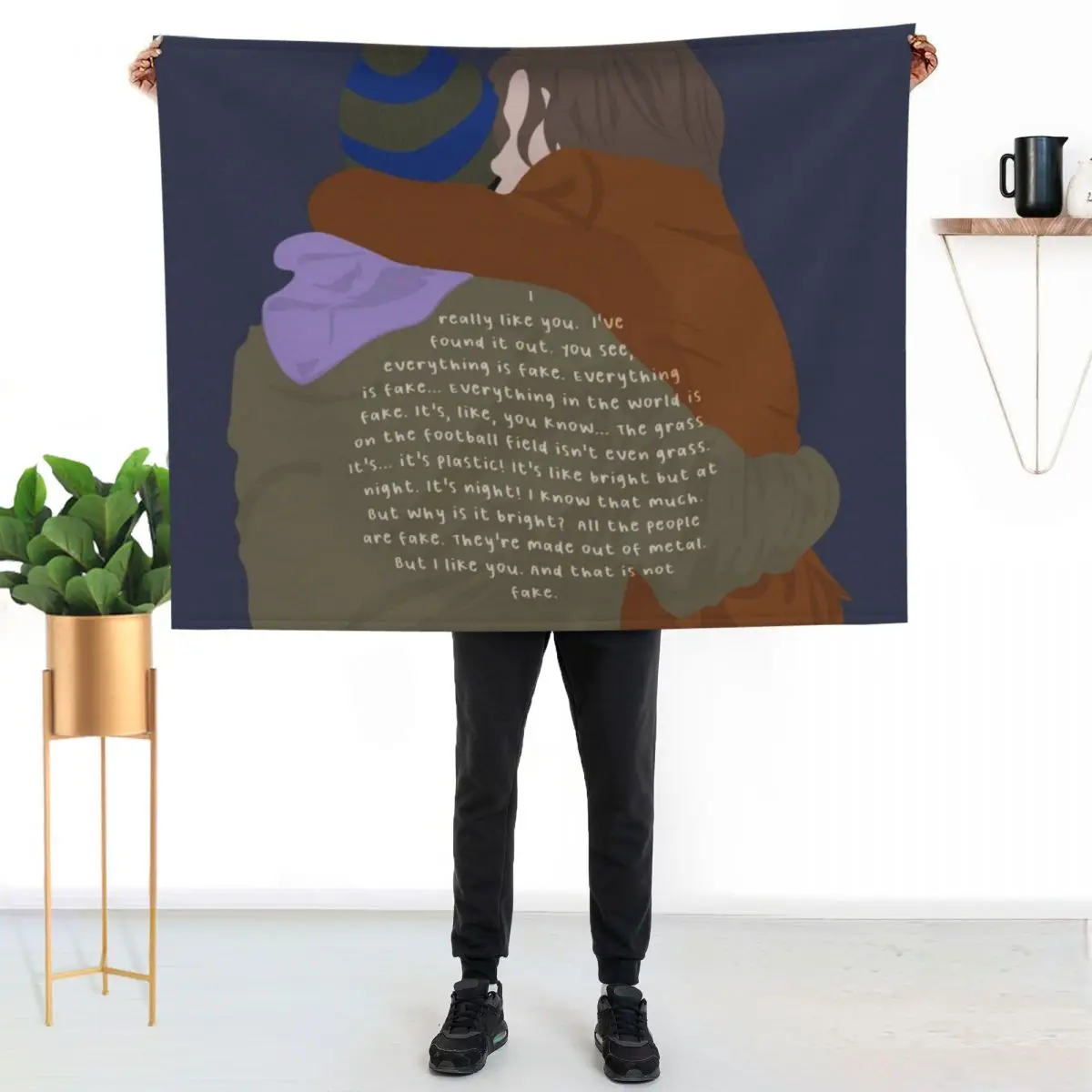 

i like you. and that is not fake. Throw Blanket Breathable Lightweight Blanket for Adults Kids