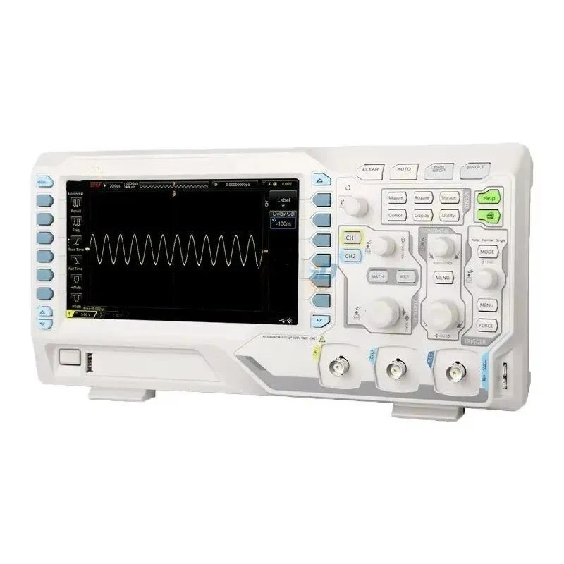 Portable 7-inch Touch Screen Digital Oscilloscope DHO804 with 4PCS 150MHz Probes 70MHz 4-Channel 12Bit High Resolution