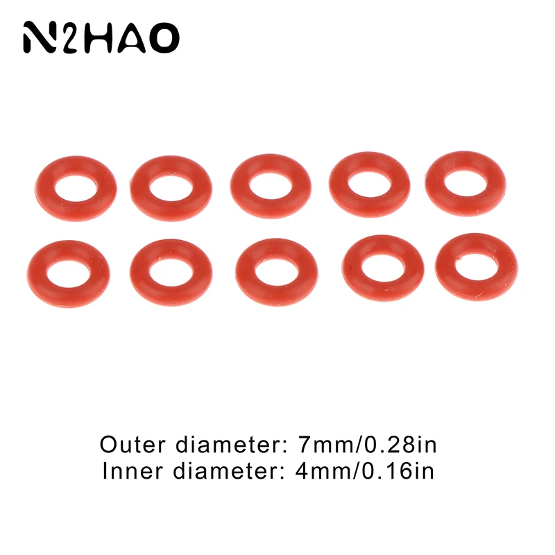 10 Pcs O-rings Food Grade Silicone For Coffee Machine Pressure Tube O Sealing Washer Red VMQ Repair Box Assortment Kit