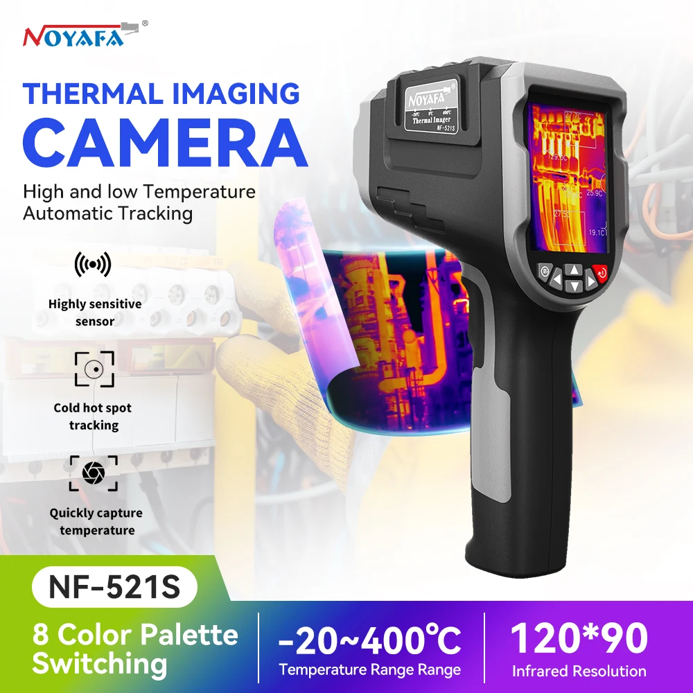 

NF-521S Industrial Infrared Thermal Imaging Thermal Imager Camera Professional Handheld -20~400℃ 120×90 Resolution Thermometer