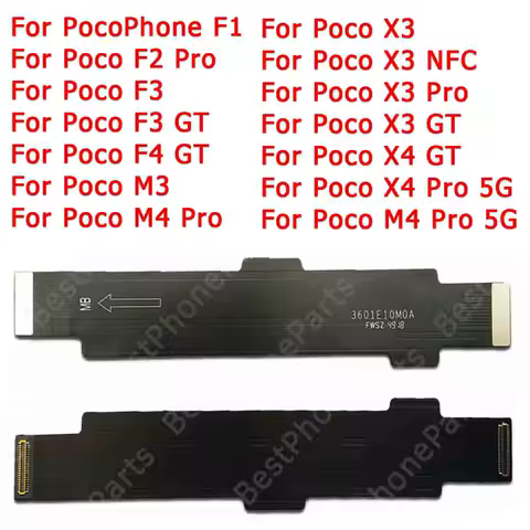 For Xiaomi Poco Phone M3 M4 Pro 5G F1 F2 F3 F4 GT X3 NFC X4 Spare Parts Main Board Replacement Motherboard Ribbon Flex Cable