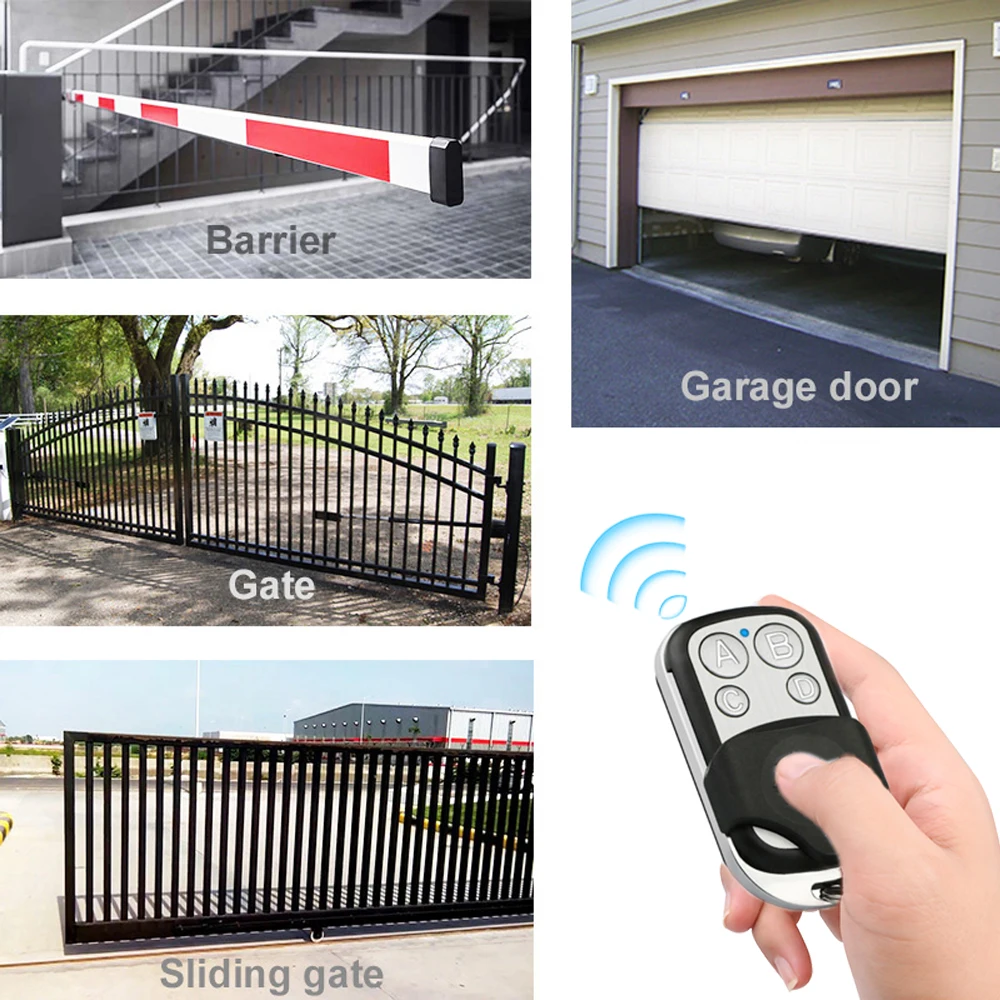 100% 호환 클론 텔코마 EDGE2/텔코마 EDGE4 고정 코드 차고 리모컨 게이트 문짝 오프너, 433MHz