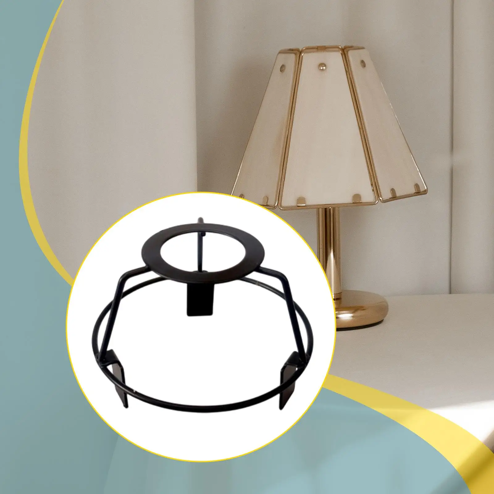 Wire Frame Lamp Shade Iron Structure Lampshade DIY for Standing Lamp Pendant Light Table Lamp Arts