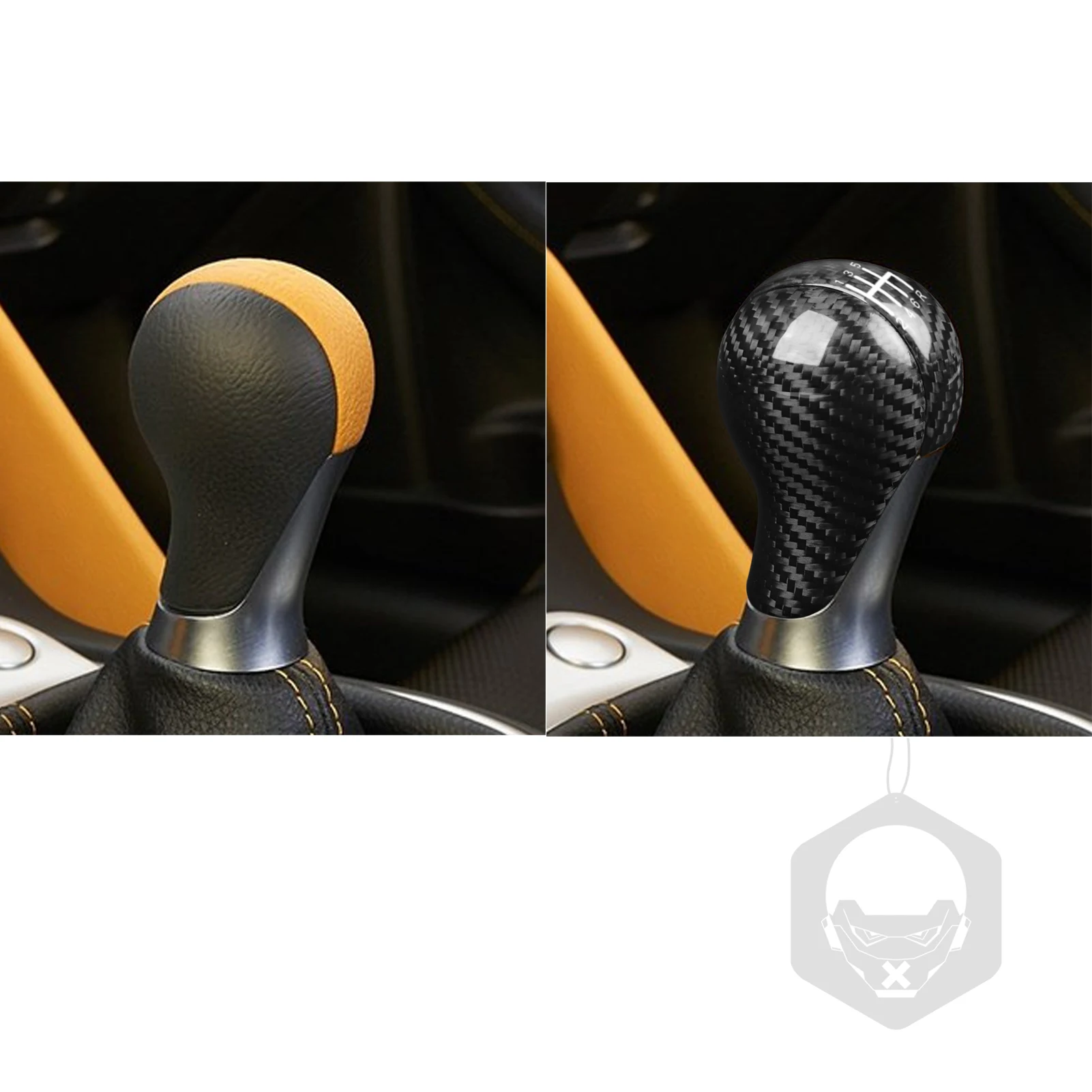 For Nissan 370Z Z34 2009-18 Real Carbon Fiber Gear Shift Knob Cover Decorative Car Interior Decoration Retrofitting Accessories