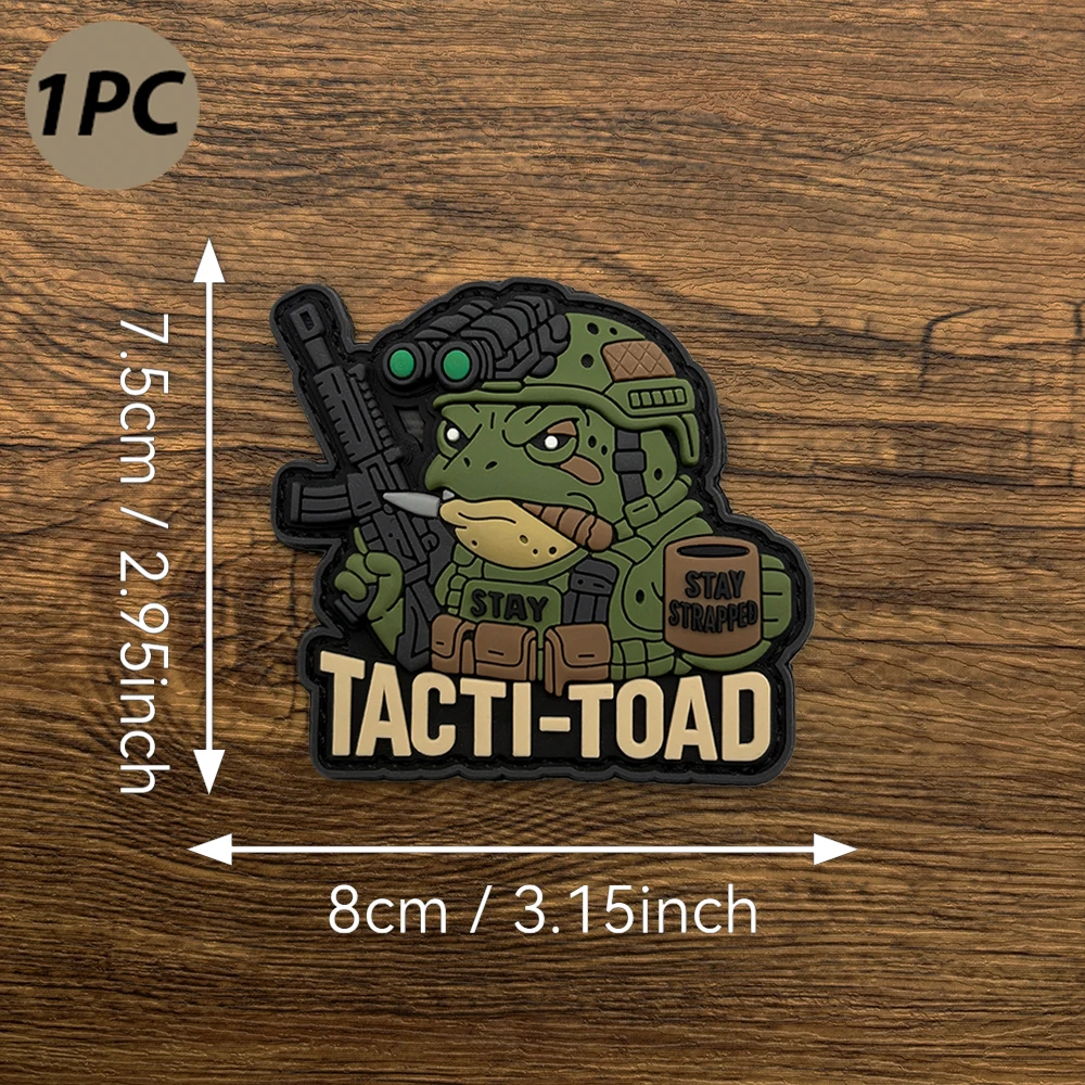 Creative Amphibian-Shaped Pvc Armband, Soft Rubber 3D Decorative Patch, Personalized Embellishment Patch Badge for Bags and Vests, Includes Fleece Backing
