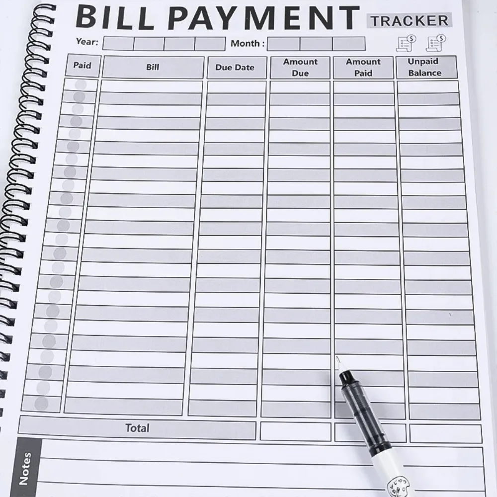 56 pages traqueur de paiement de facture 28.5x21 cm grande liste de contrôle de paiement de facture mensuelle impression budgétisation financière organisateur de factures mensuel