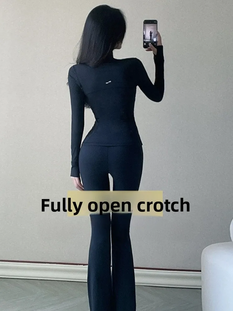 Pantalon de Yoga taille haute pour femmes, fermeture éclair d'extérieur, coupe Bootcut, Leggings en peau d'arche, fermeture éclair complète, pantalon Long décontracté