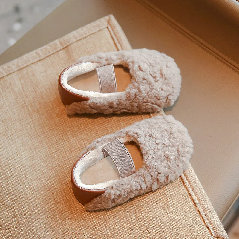 

Children Casual Cotton Shoes for Girls 2025 Winter New Fashion Korean Style Soft Bottom Anti-slippery Versatile Keep Warm Shoes